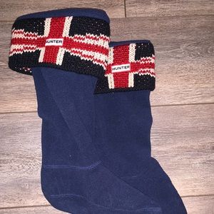 TALL HUNTER BOOT LINERS UNION JACK UK NEVER WORN
